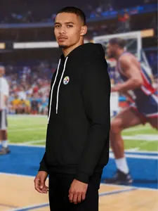 Men's Pittsburgh Steelers Sporty Print Hoodie, Breathable Fabric, Long Sleeve, Fitted H-Type, Best Gift, All Seasons