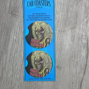 Car coaster Iron Maiden stocking stuffer