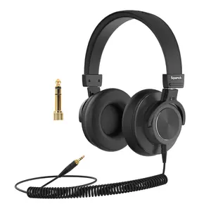 Squarock Wired Headphones, Noise Cancelling Headphones Over-Ear Headphones Foldable Stereo Lightweight Headset for Travel Office Podcast