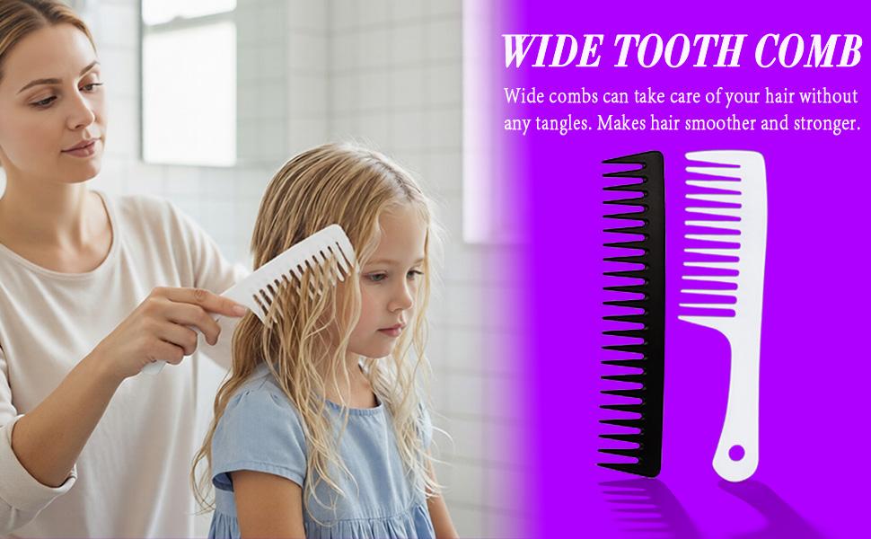 Curly Hair Brush Set 17 Counts Detangler Brush Wide Tooth Comb Nylon Bristle Satin Bonnet Hair Clips Edge Brush for All Hair Types Black&Purple