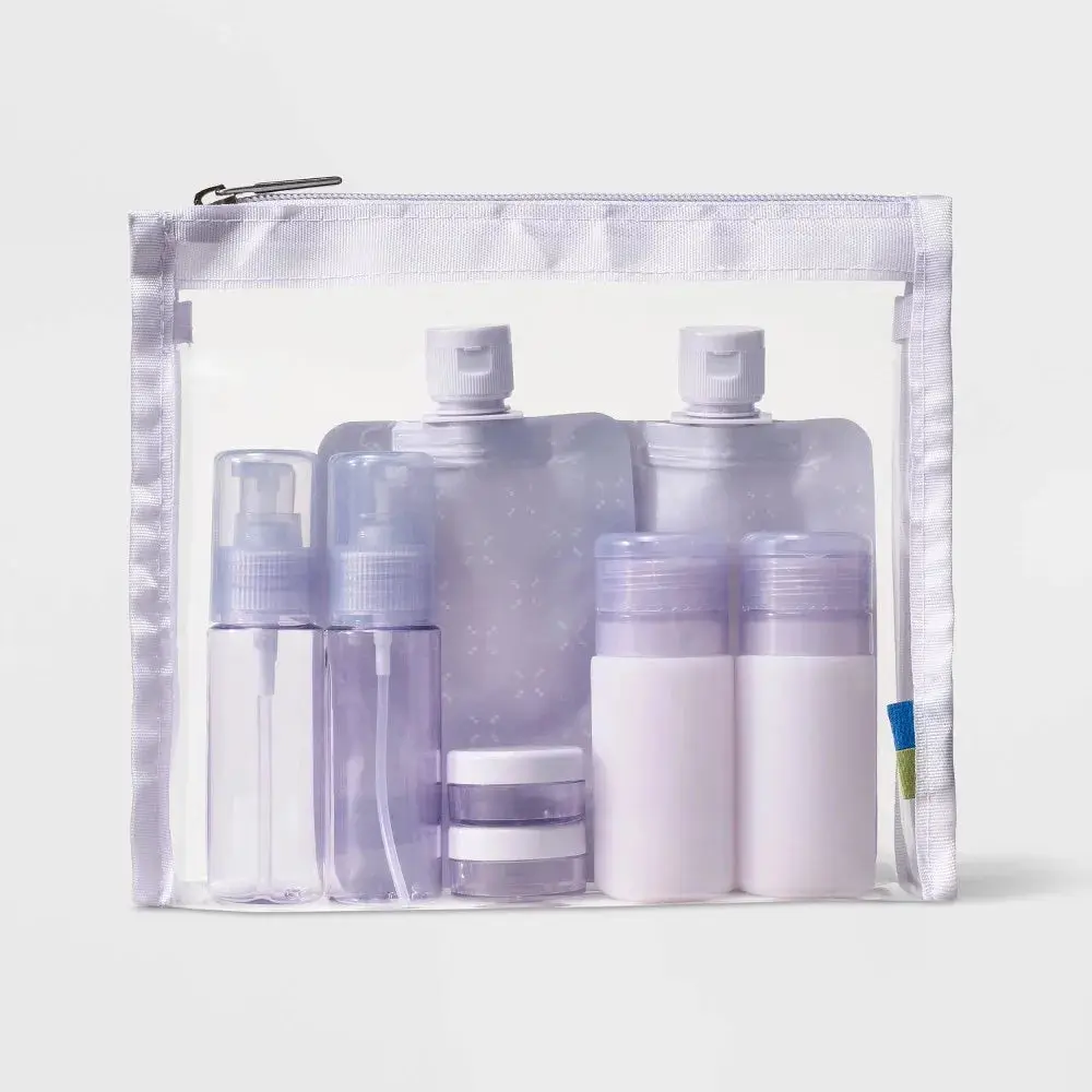 8pc Travel Toiletry Set - Portable Beauty Tool Set