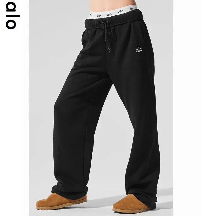Alo Yoga Menswear Stylish Unisex Straight Leg Sweatpants - Soft Cozy Lounge Bottoms for Men, Casual Everyday Wear