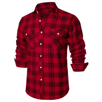 slim fit dress slacks Comfort Stretch Non-Iron Plaid Dress Shirt with Contrast Trim main image 0
