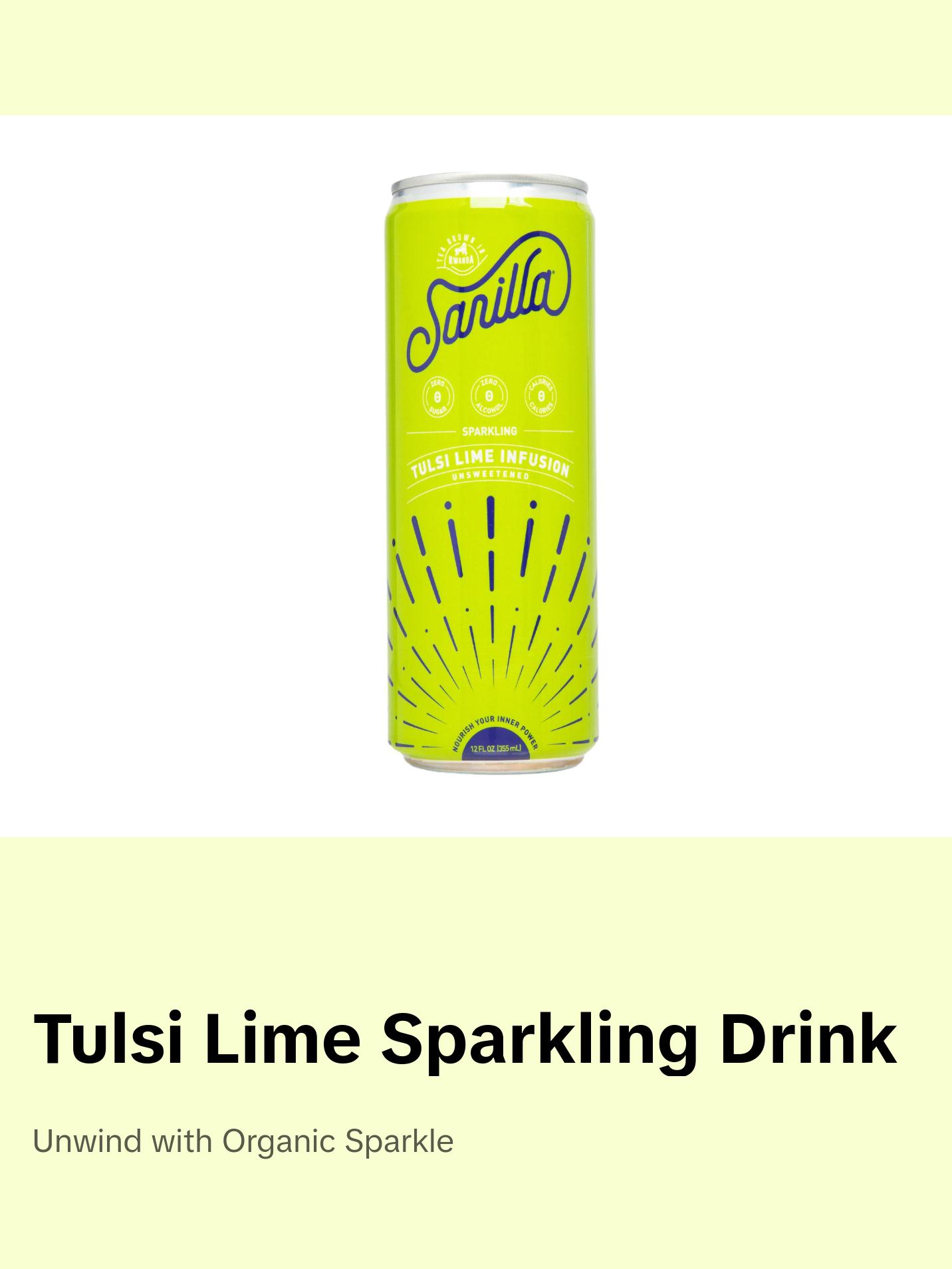 Tulsi Lime Sarilla Sparkling Botanical by Drink Sarilla