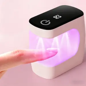 New USB rechargeable nail drying lamp, mini rechargeable timing display UV LED light, 2-speed timing optional, quick drying gel nail polish, home travel dual-use, three-color optional