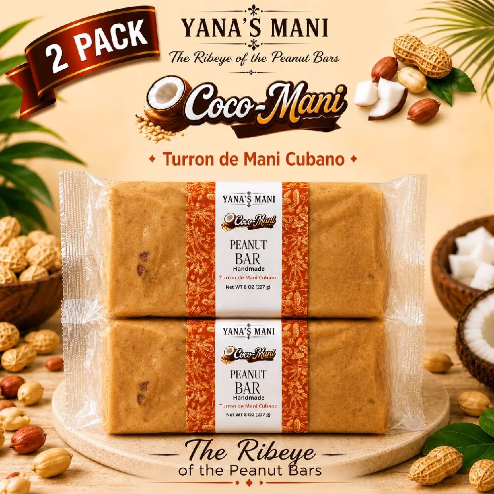 Yana’s Mani Coco-Mani Peanut Bar 8oz (227g) 2 Pack