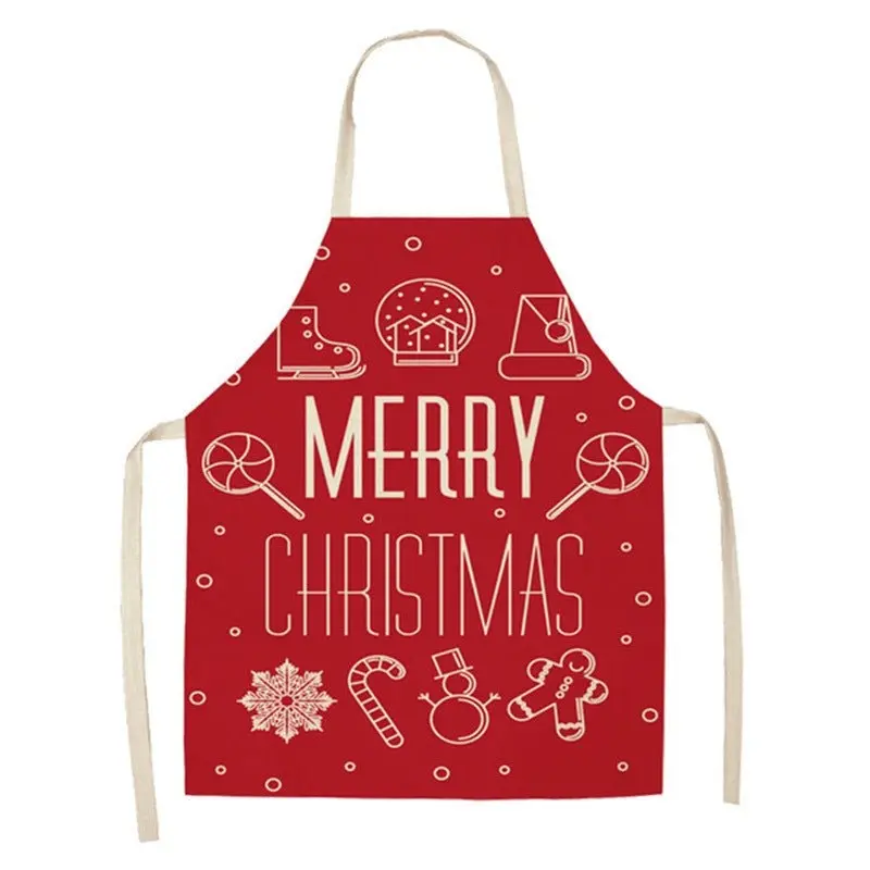 Christmas Holiday Decoration Linen Apron | Christmas Linen Apron | Holiday Linen Apron | Festive Linen Apron | Decorative Linen Apron