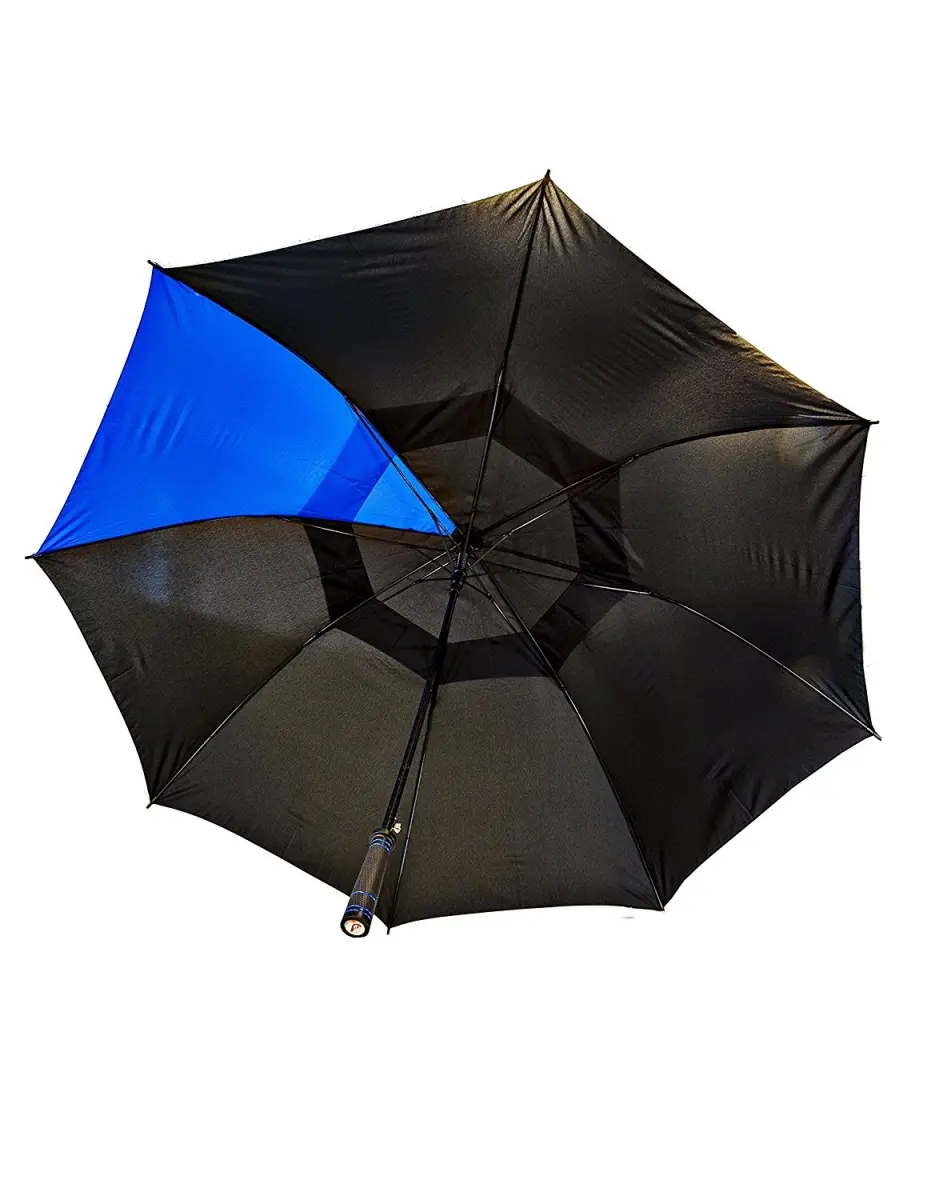 212 MAIN Women's 72 in. Black & Blue Manual Golf Umbrella - Golf Accessories, Rain Protection, Fiberglass Shaft, Large Span Nylon Canopy, Nylon Cloth