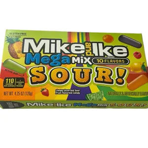 Mike and Ike Mega Mix Sour Candy - 4.25 oz  Chewy Snack Fruity Sweet bonbon exotic