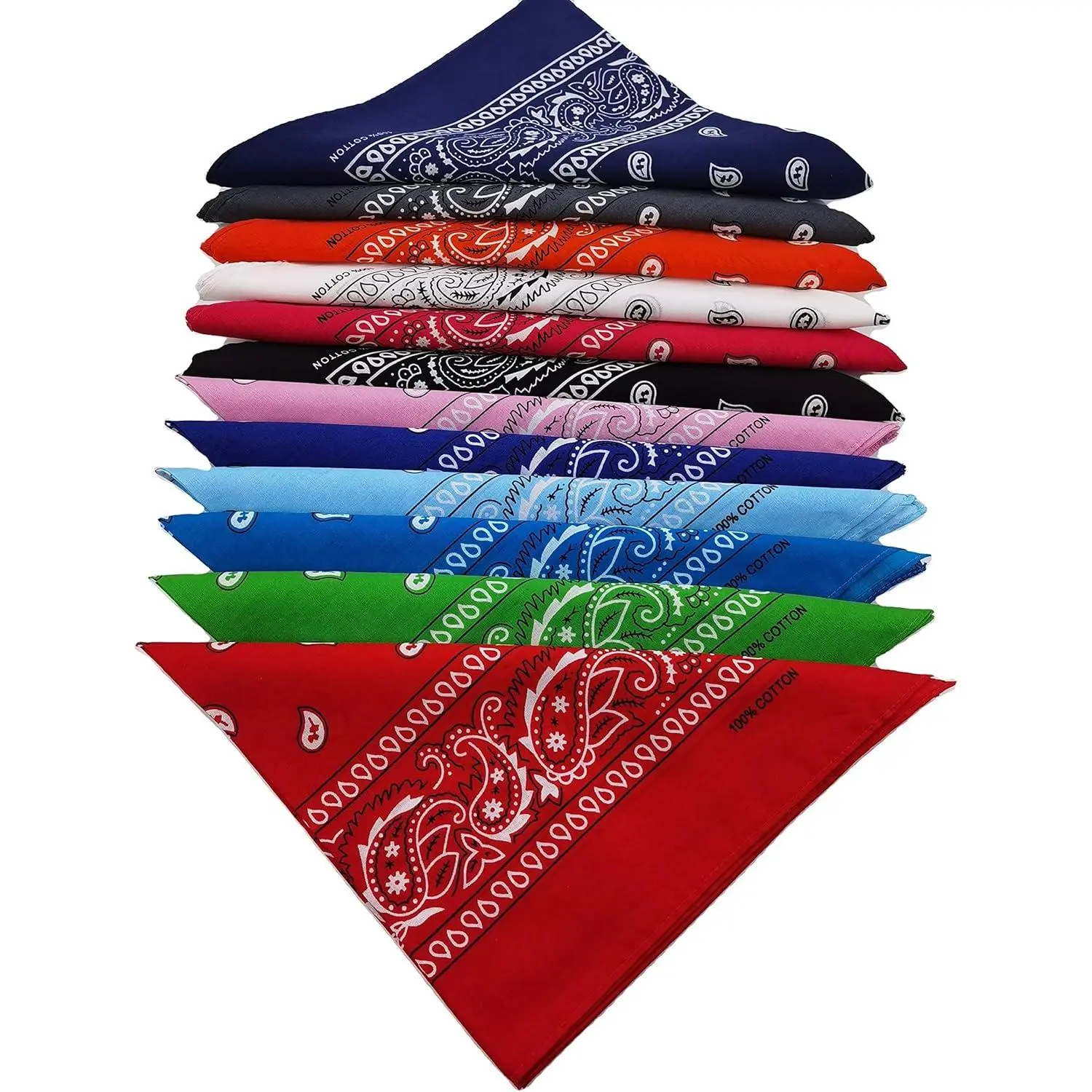 Bandana for Men & Women - Multi-Use Scarf with Fantasy Colors, Versatile Bandana Style Headwear, Soft Fabric Dust Mask, Casual Soft Scarf, Cotton Fabric, Decorate Your Bag, Excellent Sweat Absorbency, Environmentally Friendly, 22" Square, Headscarf, Head