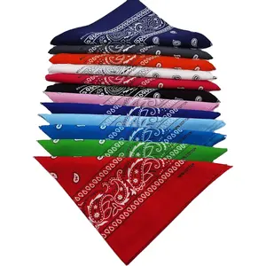 100% Cotton Fine thick Bandanas/Fashion Scarf for Men & Women Paisley printed 22 inches