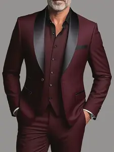 2pcs Classic Suit Set- Men's Formal Wear- High Quality, Comfortable Fit, Stylish Jacket and Pants Combo for Weddings, Parties, Formal Events, Business Meetings, and Special Occasions