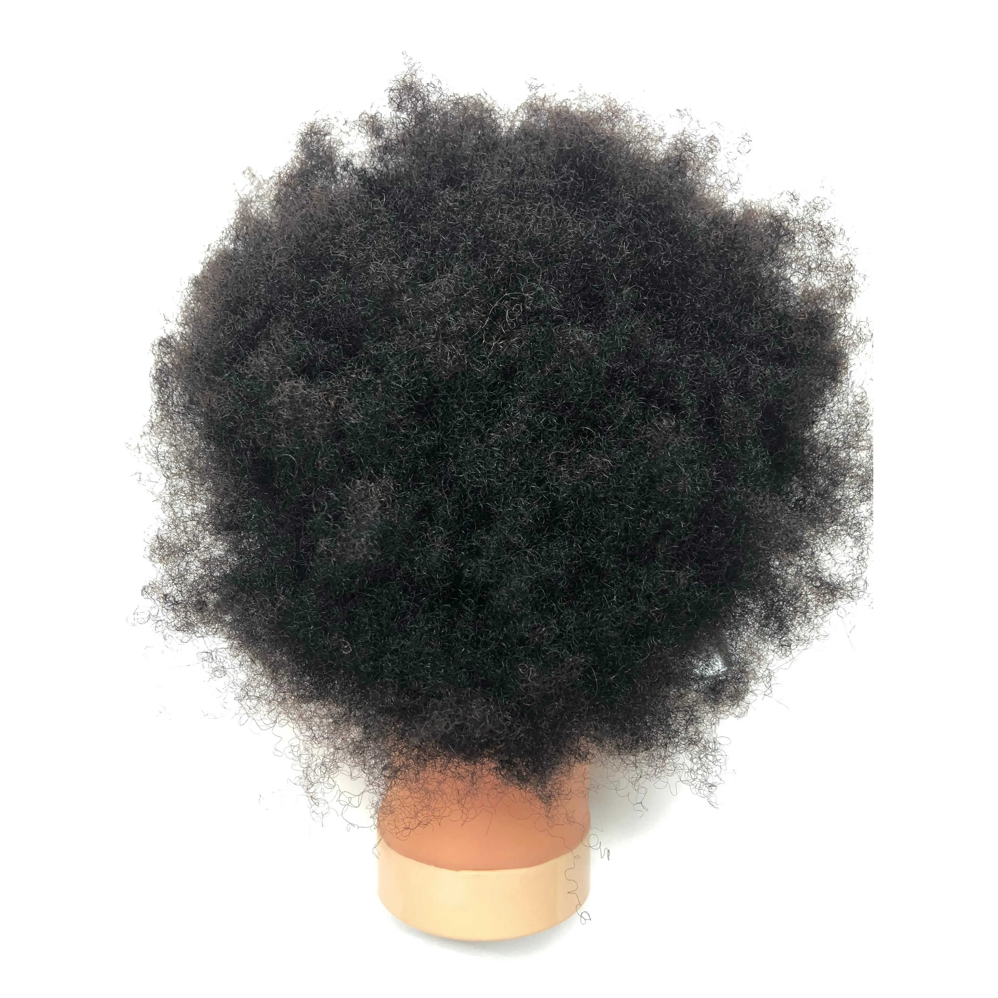 Afro Kinky Training Mannequin Head Real Human Hair 6" Long Natural Undyed for Color & Style Experiments Hair Weave