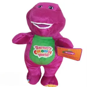 Barney Purple Dinosaur Plush Toy - 25cm Tactile Stuffed Animal Doll, Soft Collectible, Fun Gift for Kids, Tactile Stuffed Toys