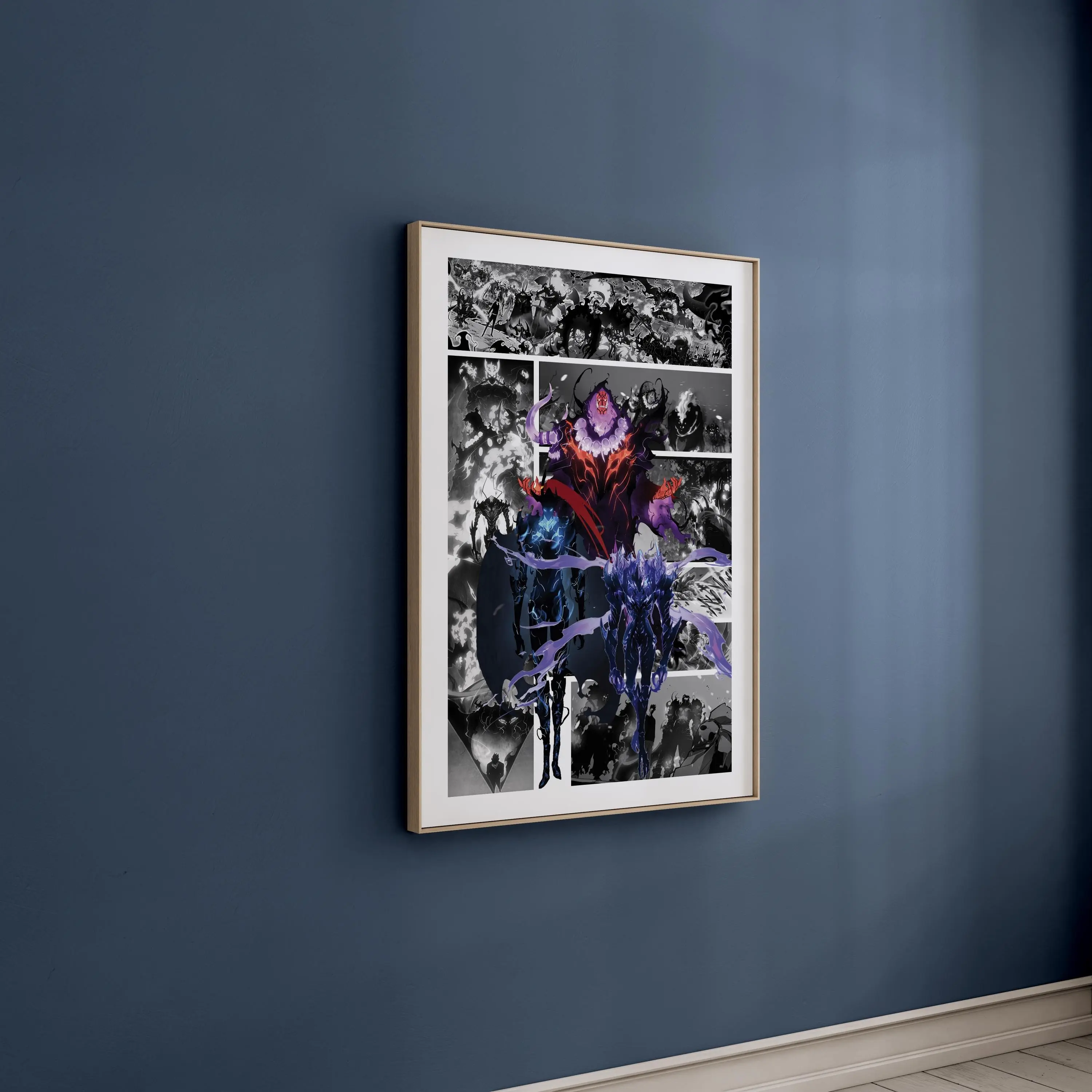 Solo Leveling Manga Poster - Shadow Army (Igris, Tusk & Beru) - Curated Manga Panels