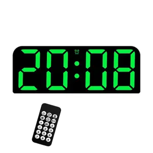 Creative Electronic Clock, 1 Count USB Powered Desktop & Hanging Large LED Digital Clock with Remote Control, Home Decor Clock for Living Room Bedroom School
