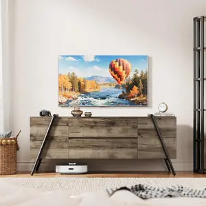Gaomon Modern TV Stand Entertainment Center - 2 Drawers, Adjustable Shelf, U-Shaped Metal Legs, 55-Inch TV Console Table for Living Room, Bedroom Indoor Furniture
