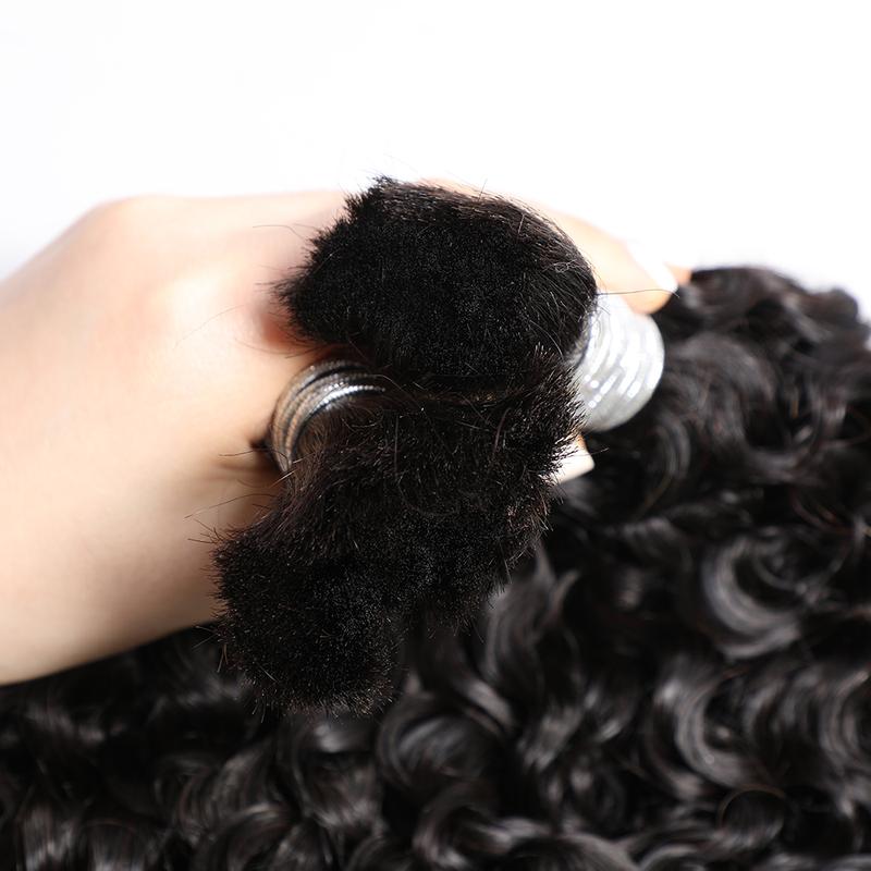 VIPbeauty Boho Human Braiding Hair Burmese Curly Bulk for Daughter/Friend For Bohemian Knotless Braids Spriral Curly End No Weft 1/3 Bundles 100g/1 Bundles  1B Natural Black Salon-Quality