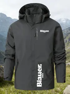 Blauer USA Men's Waterproof Hooded Windbreaker Mountain Trekking Rain Jacket