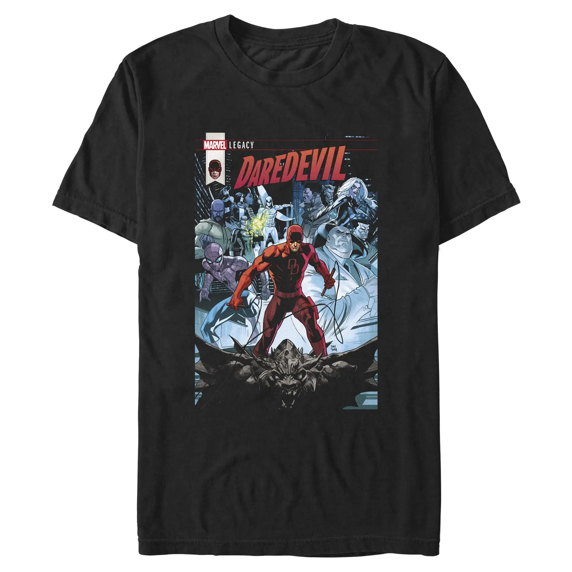 Mens Marvel: Daredevil Legacy Heroes Cover T Shirt