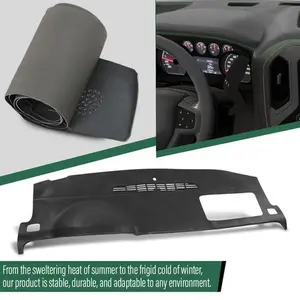 Fit For 2007-2014 Tahoe Avalanche Suburban Yukon Soft TPE Dash Cover Cap Black