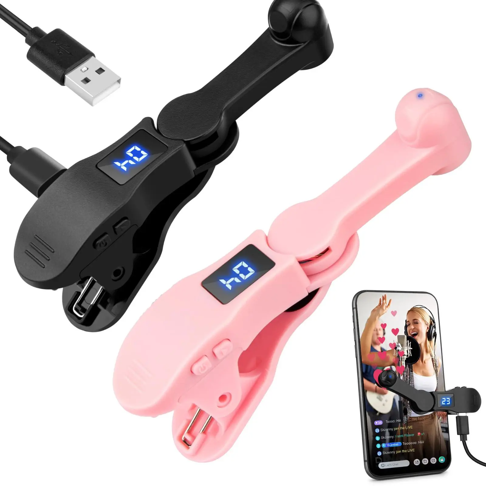 Auto Clicker for Smartphones, Cellphone USB Powered Quick Clicker, USB Rechargeable Analog Finger Continuous Clicker for Games, Live, Accessories, Portable Selfie Trigger Mobile Phone Accessory Compatible