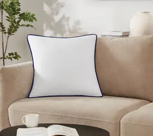 Brooklyn Loom Solid Contrast Piped 20x20 Decorative Pillow