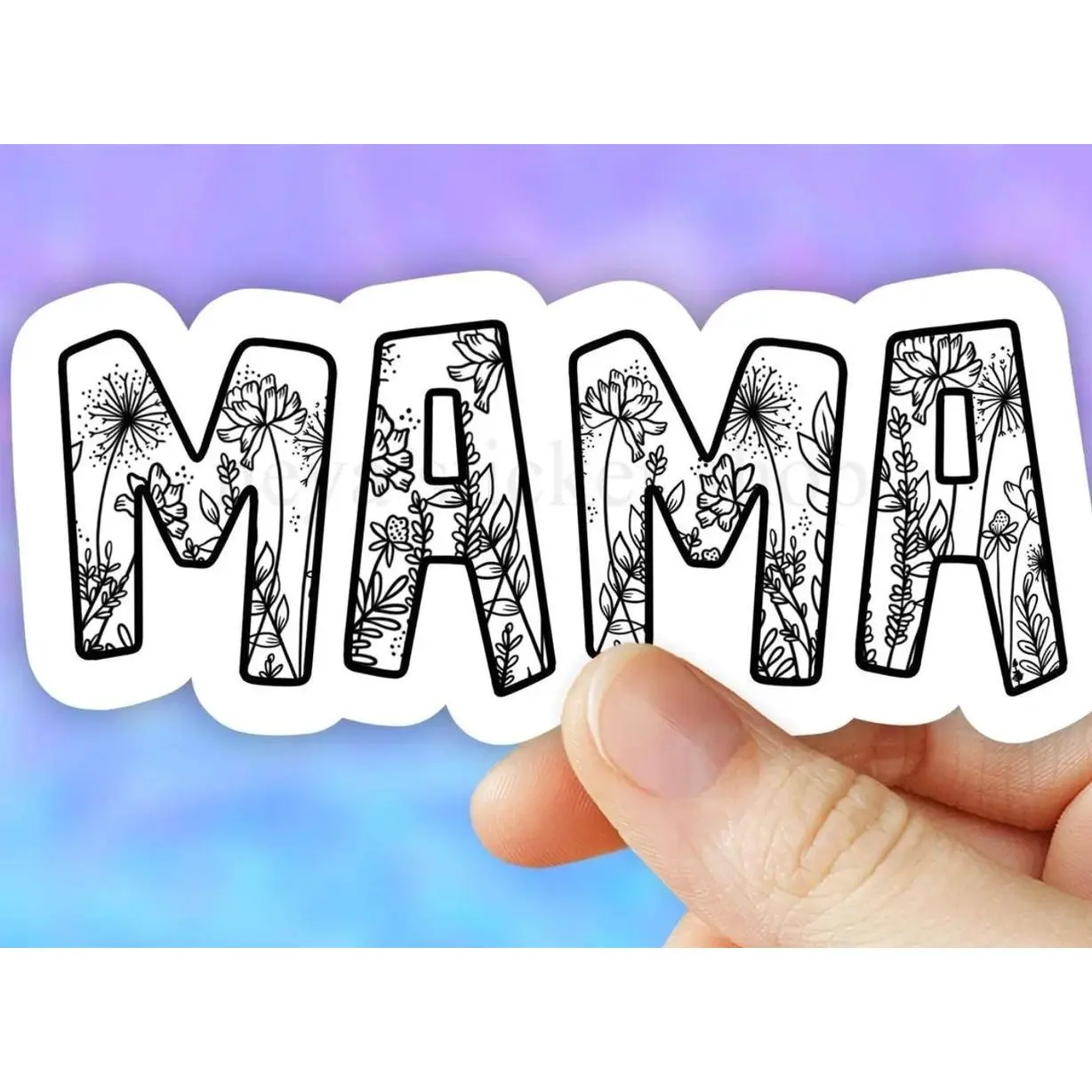 Floral mama sticker, mom life sticker, wild flower mother stickers, new mom gift, motherhood sticker, laptop stickers, doing great mama, Laptop Water Bottle Decal Sticker
