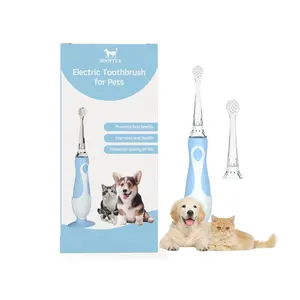 Pet Electric Toothbrush for Dogs and Cats with Soft Bristles & LED Light - Fresh Breath, Dental Care, Easy Teeth Cleaning