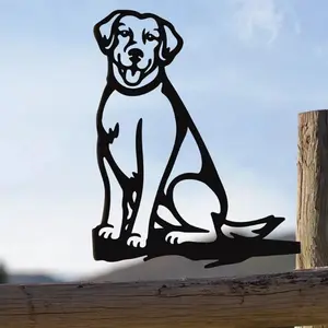 Labrador Silhouette Dog Sign, Outdoor Garden Decor, Garden Accessories, Garden Sculptures & Statues, Perfect Housewarming Present