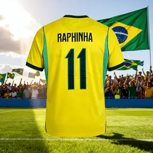 2026 Brazil Home Yellow No.11 Raphinha No.10 Neymar Short Sleeves Soccer Jerseys Top
