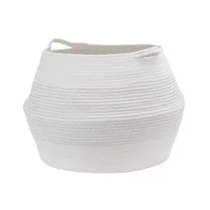HLD Global XXL Coiled Rope Belly Basket Cream