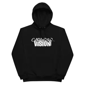 Clouded Vision Premium Eco Hoodie - Black, Classic Style, Fleece Fabric, Kangaroo Fit, Front Pocket, Suitable for Men's Wear