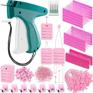 3576 Pcs Tagging Guns for Clothes Labels, Clothing Tag Attacher Kit with 3000 Barbs, 5 Needles and 100 Price Tags for Retail Stores, Garage Yard Sales (Pink)