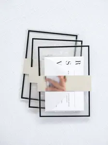 Frame'd Collection | Frosted Acrylic Invitations • Black & White