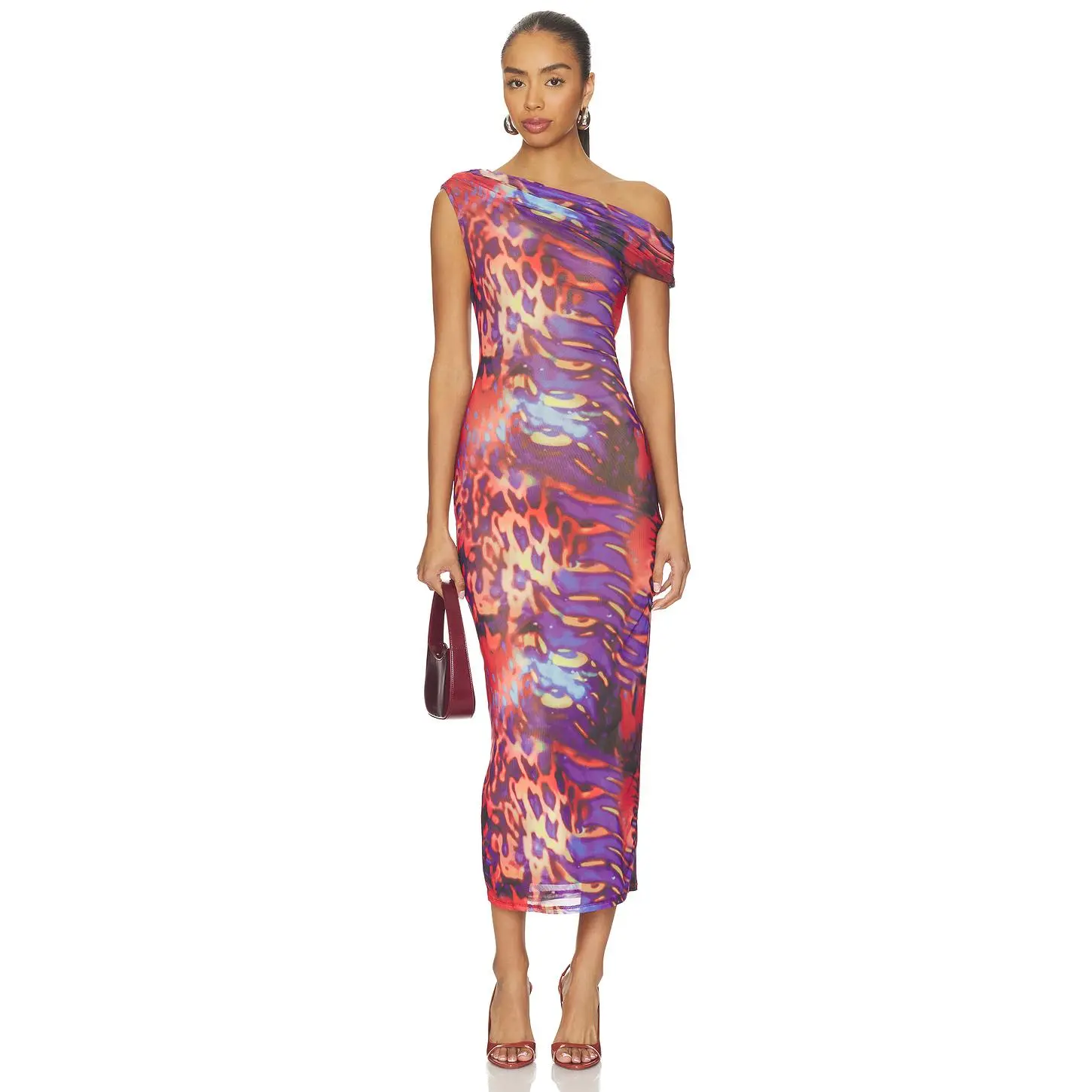 AFRM Holden Dress in Cobalt Scale