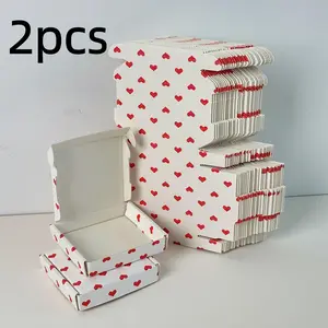 2-Pack Wedding Birthday Party Gift Boxes, Elegant Heart Design, Durable, High-Quality Finish, Perfect for Celebrations
