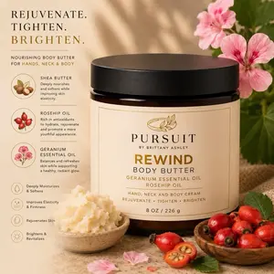 Pursuit By Brittany Ashley Rewind Body Butter- Rewind Facial Serum infused- Dark Spot Remover- Extreme Hydration