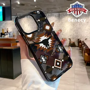 Case for iPhone 16 Pro Max 15 Plus 14 13 12 11 Bull Skull Pattern Non-Yellowing Shockproof Soft Silicone Transparent Cover