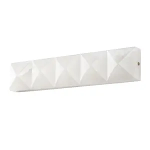 Large Alabaster Gypsum Sconce With LED Lighting for Bathrooms and Hallways