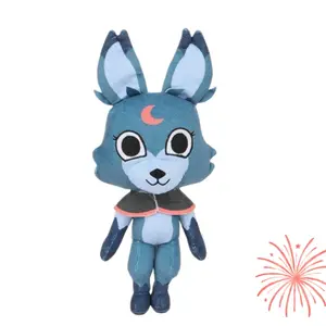 Dandy's World Luna the Crescent Moon Fox Plush Toy - 12.5" Soft Blue Moon Fox Stuffed Doll, Ideal Birthday & Halloween Gift for Game Fans, Kids & Teens