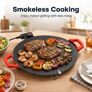 1500w portable electric，portable electric comal，korean bbq grill，non-stick grill pan，comal electrico para tortillas，Adjustable Temperature Electric Skillet Pan，non-stick grill pan，portable electric comal