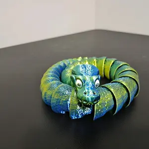 Ball Python Snake Articulated - 32" 3D Printed Articulating Cute Figurine