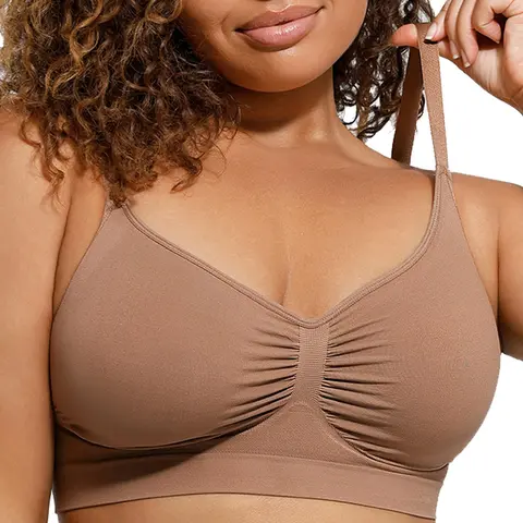 FeelinGirl Women's Wireless Bra Stretch Comfort Bralettes No Underwire Unlined Cami Bra Seamless Tshirt Bras Sports Bra Sale