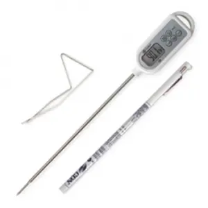 212 MAIN Stainless Steel Digital Thermometer - CDN DTW450L ProAccurate, Waterproof, Long Stem, Plastic-Free Food-Safe Kitchen Utensil, -40°C to 230°C Range, Biocote Safe for Pools & Hot Tubs