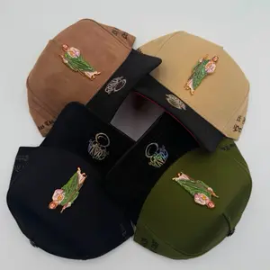 San Judas Chava Hats - Available in Brown Black Beige and Green Colors with Unique Embroidery Design