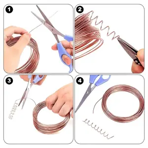 5m/196.85 Inches Pure Copper Wire, Ideal for Plant Positioning, Bonsai Shaping, Sculpture, DIY Crafts, Craftsmen Projects, Equipment Connection