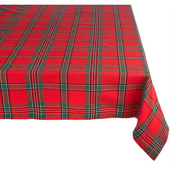 Design Imports Holiday Plaid Tablecloth 60-inch by 84-inch