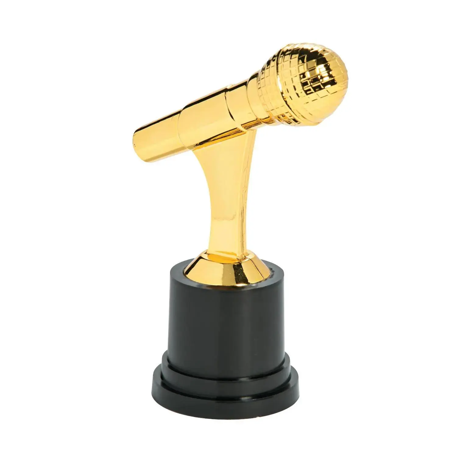 3" x 5" Goldtone Microphone Plastic Award Trophies - 12 Pc. 3" x 5" Goldtone Microphone Plastic Award Trophies - 12 Pc.