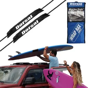DORSAL Surfboard Car Soft Racks - Padded System, Easy Setup Any Car, ‘No Scratch’ Buckles - Strap Up to 3 Boards on Car Roof
